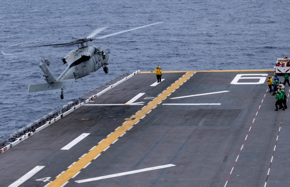 USS America (LHA 6) Conducts Flight Operations