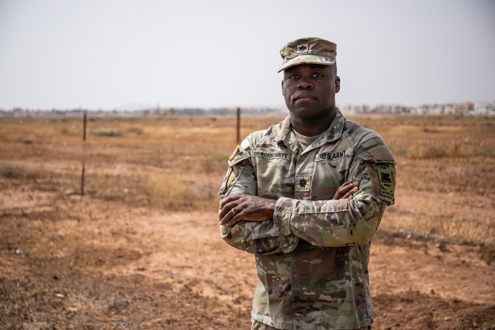 SETAF-AF chief of fires poses for a photo at African Lion 2025