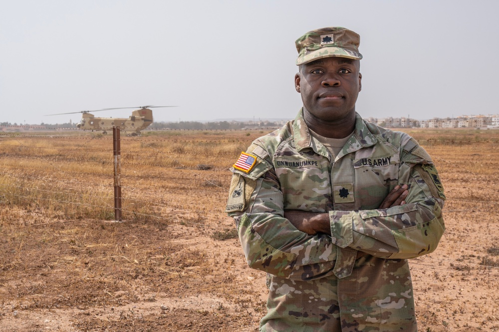 SETAF-AF chief of fires poses for a photo at African Lion 2025