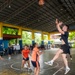 Members from the Legend-class USCGC Stratton compete in a game of basketball with Philippines Coast Guard in Puerto Princesa, Philippines