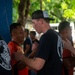 Members from the Legend-class USCGC Stratton compete in a game of basketball with Philippines Coast Guard in Puerto Princesa, Philippines