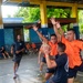 Members from the Legend-class USCGC Stratton compete in a game of basketball with Philippines Coast Guard in Puerto Princesa, Philippines