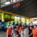 Members from the Legend-class USCGC Stratton compete in a game of basketball with Philippines Coast Guard in Puerto Princesa, Philippines