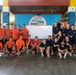Members from the Legend-class USCGC Stratton compete in a game of basketball with Philippines Coast Guard in Puerto Princesa, Philippines