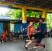 Members from the Legend-class USCGC Stratton compete in a game of basketball with Philippines Coast Guard in Puerto Princesa, Philippines