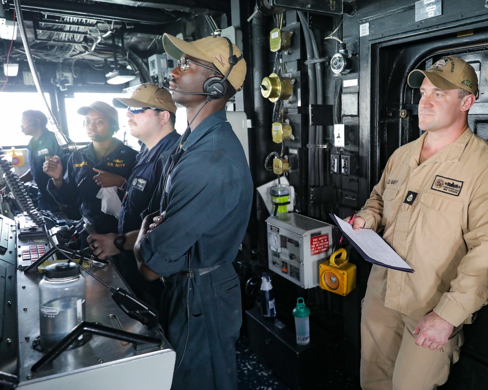 USS Princeton conducts routine operations while in the Central Command Area of Responsibility