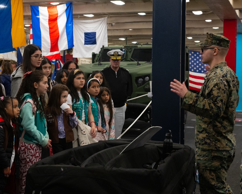 FWNY25: Girl Scout Troop 6000 tours the USS New York