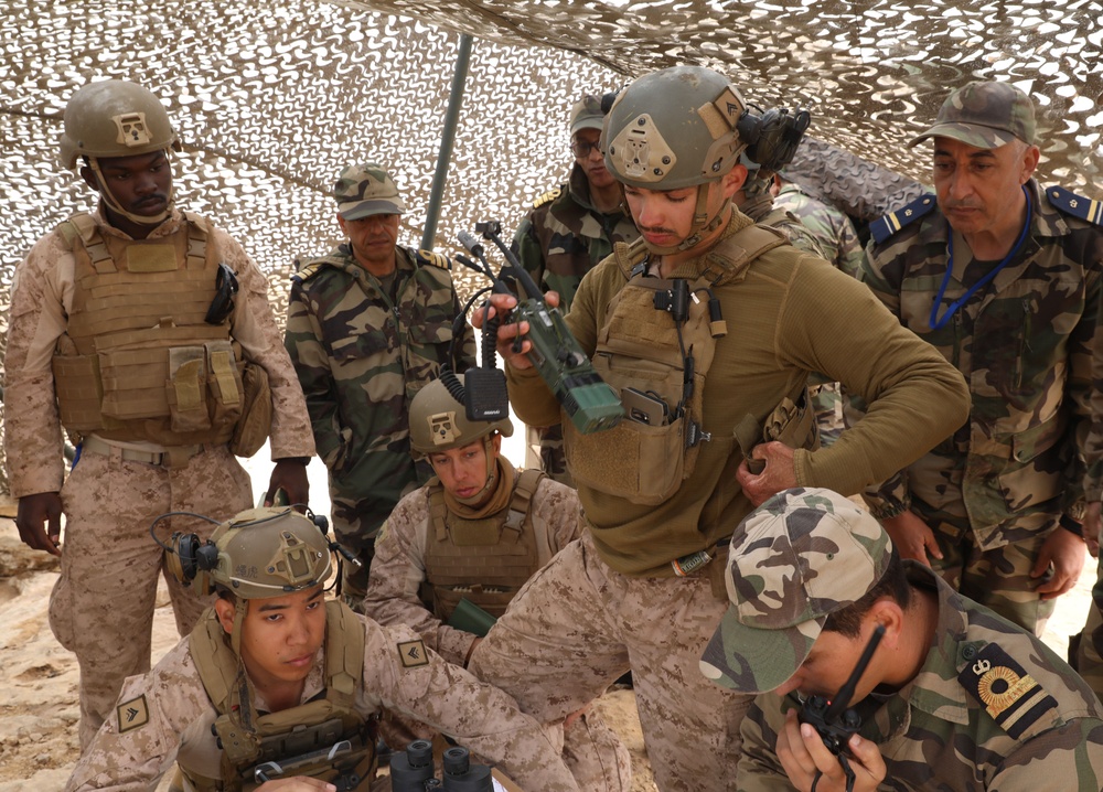 US Marines, Morocco conduct air naval gunfire operations at African Lion 2025