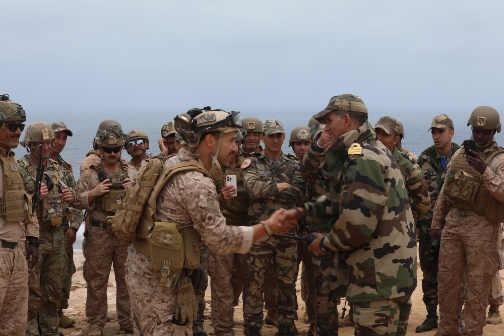 US Marines, Morocco conduct air naval gunfire operations at African Lion 2025