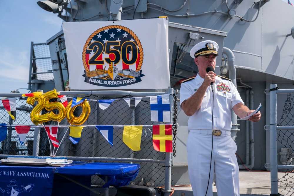U.S Service Members and guests attend a reception during LA Fleet Week