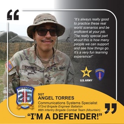 572nd BEB, 86th IBCT (MTN) I'M A DEFENDER' Army Network Communications Specialist in Greece
