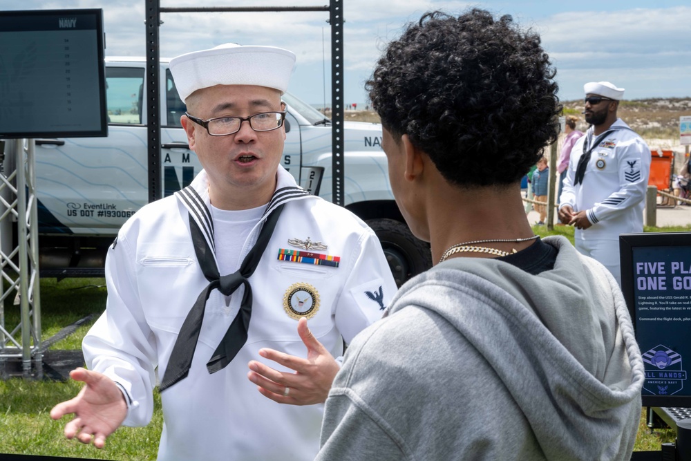 Recruiters visit the FourLeaf Air Show at Jones Beach State Park