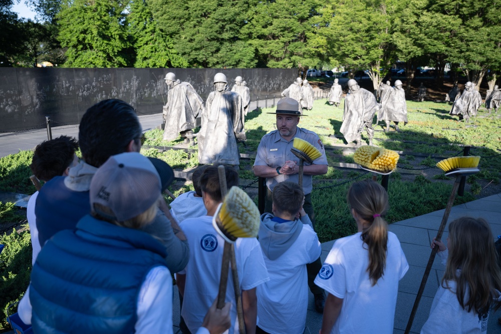 SD Washes Korean War Veterans Memorial