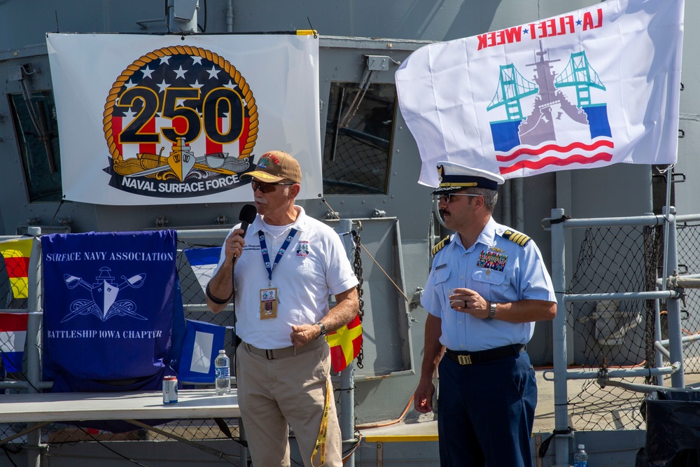 Surface Navy Association Battleship Iowa Chapter holds a gathering during LA Fleet Week