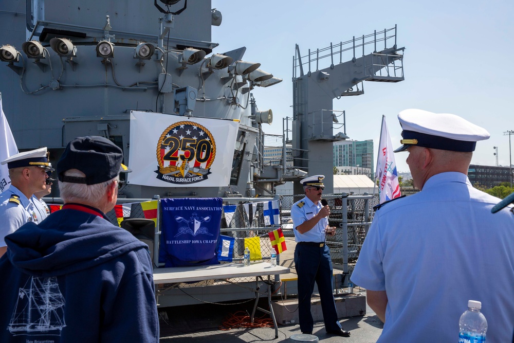 Surface Navy Association Battleship Iowa Chapter holds a gathering during LA Fleet Week