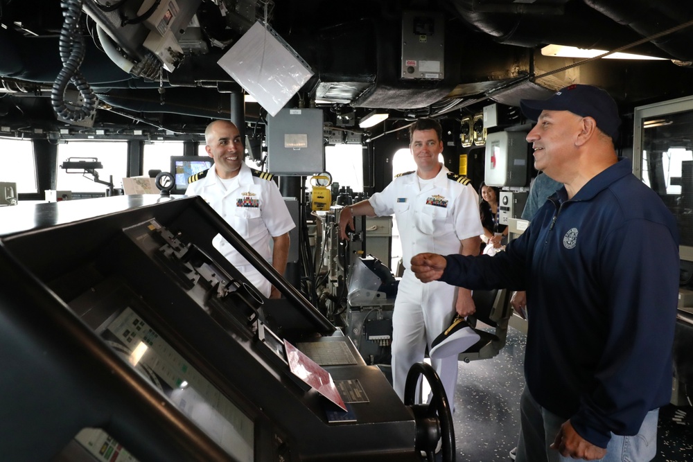 Representative Cisneros tours the USS Carl M. Levin