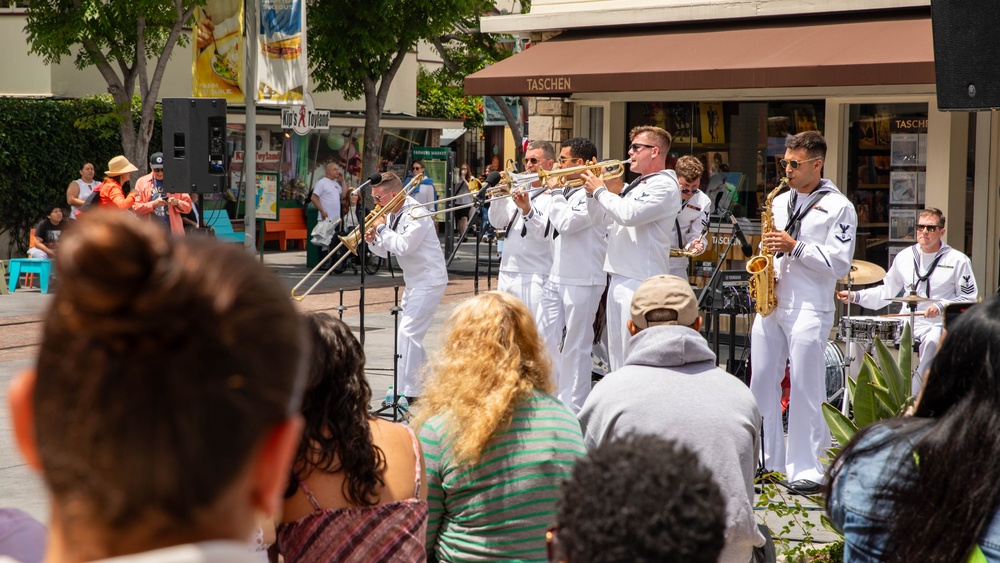 Navy Band Southwest performs at The Original Farmers Market in Los Angeles