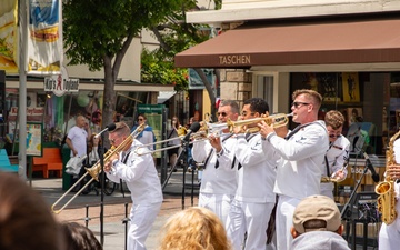 Navy Band Southwest performs at The Original Farmers Market in Los Angeles