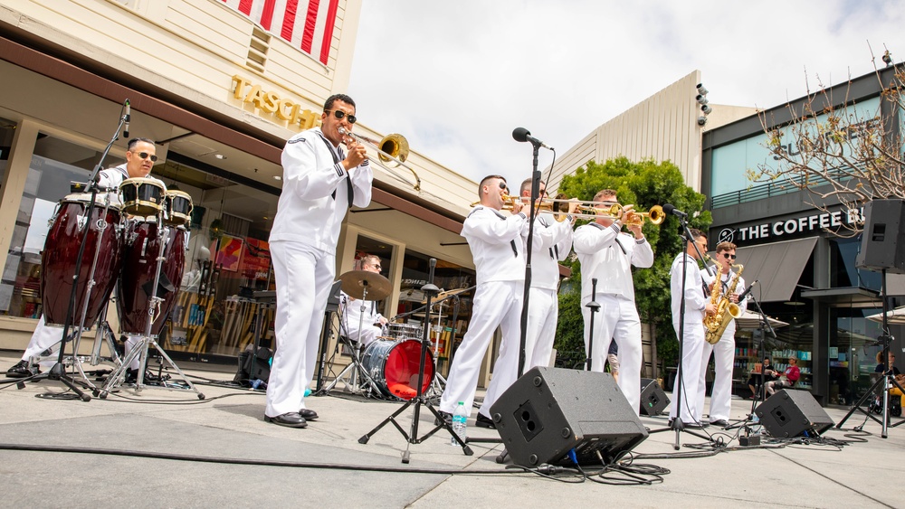 Navy Band Southwest performs at The Original Farmers Market in Los Angeles