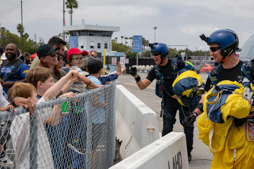 U.S. Navy Leap Frogs jump at LA Fleet Week