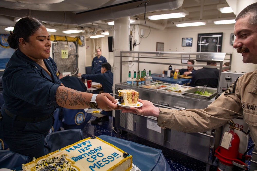Sailors Celebrate Chief's Birthday