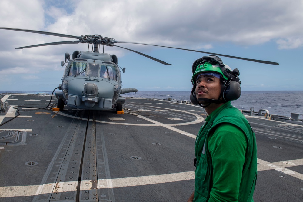 Sailor Prepares for Flight Operations