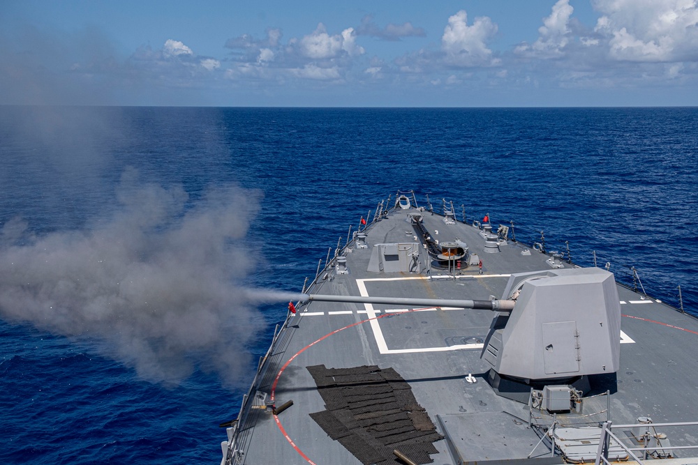 USS Higbee Performs Live Fire Weapons Exercise