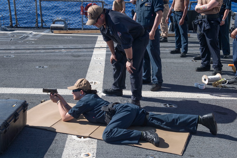 Sailors Participate in a Live-Fire Evolution