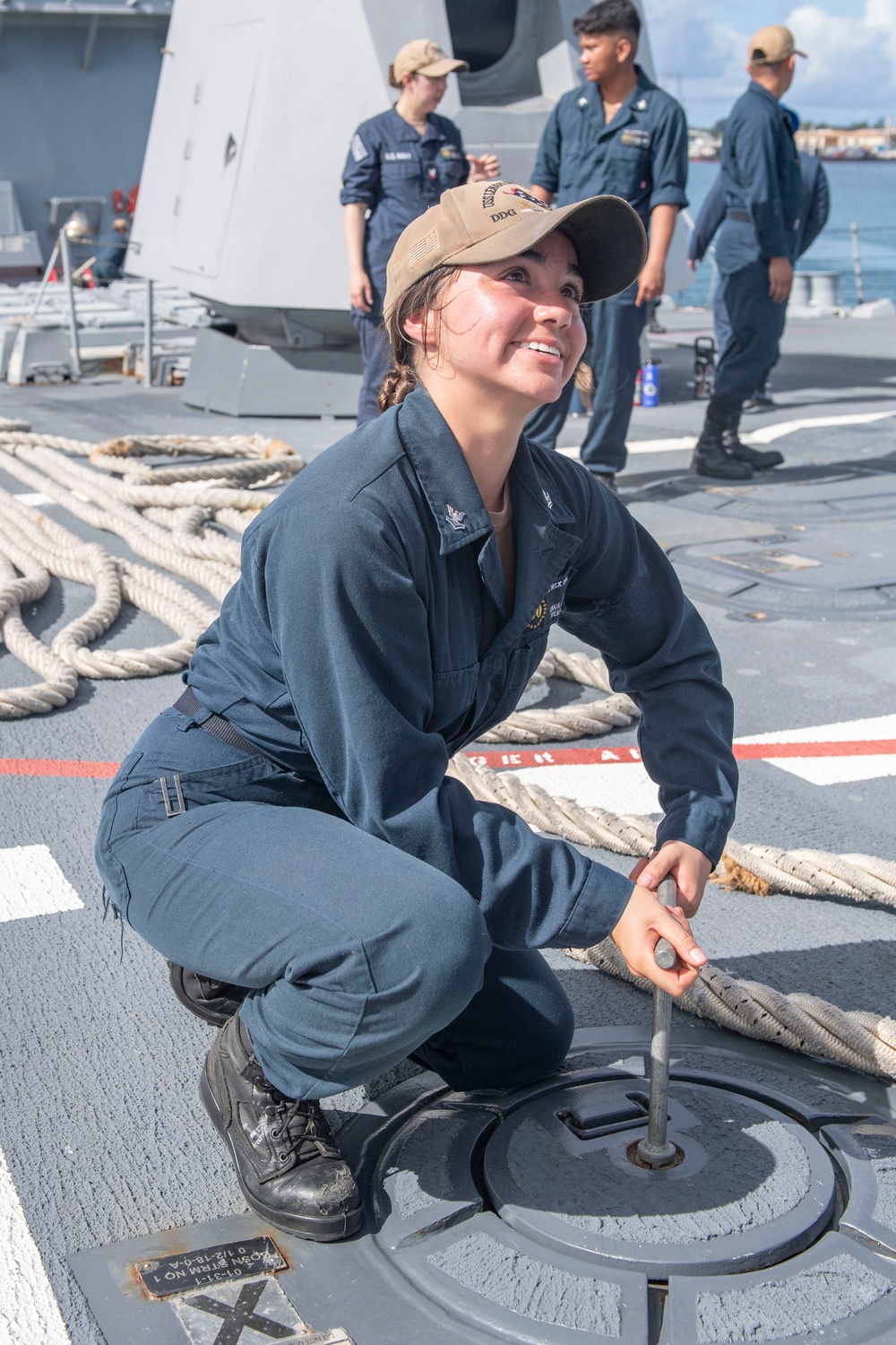 Sailor Opens Hatch