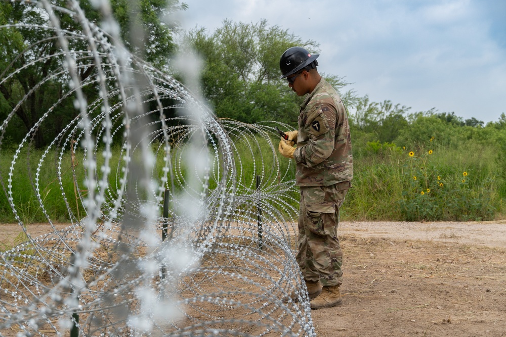 Operation Lone Star Anti-Climb Barrier Install on DOD Land
