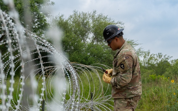 Operation Lone Star Anti-Climb Barrier Install on DOD Land