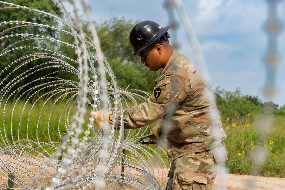 Operation Lone Star Anti-Climb Barrier Install on DOD Land