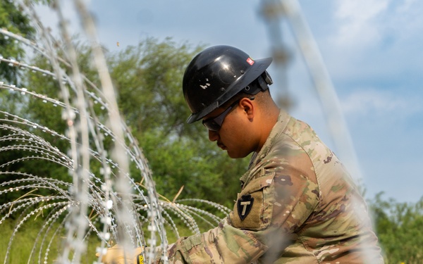 Operation Lone Star Anti-Climb Barrier Install on DOD Land