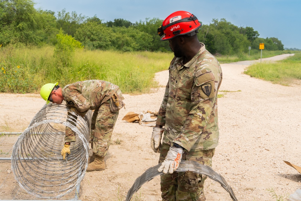 Operation Lone Star Anti-Climb Barrier Install on DOD Land