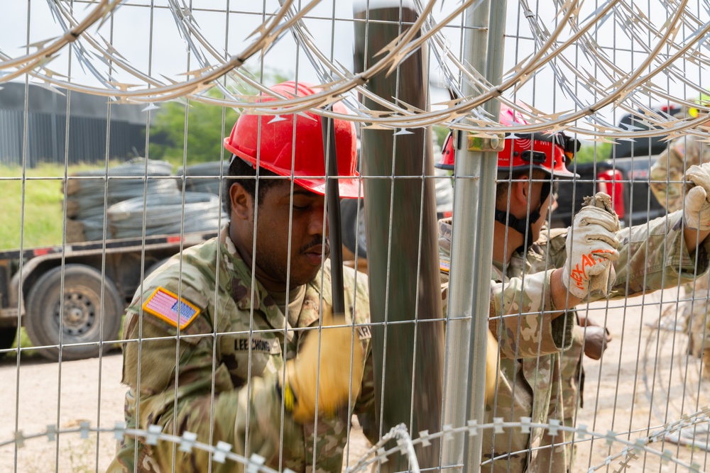 Operation Lone Star Anti-Climb Barrier Install on DOD Land