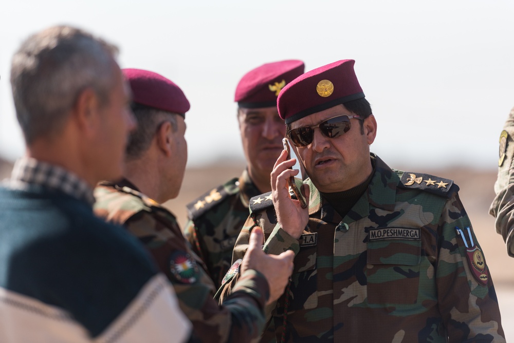 Coalition Advisors Assess Peshmerga Logistics Hub