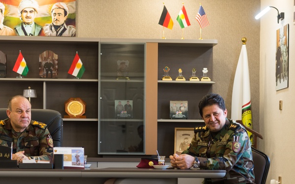 Coalition Advisors Assess Peshmerga Logistics Hub