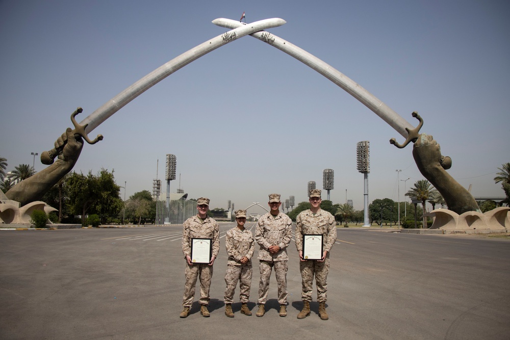 SMMC Ruiz promotes Marines at Crossed Swords Baghdad