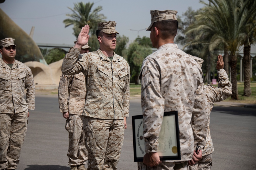 SMMC Ruiz promotes Marines at Crossed Swords Baghdad