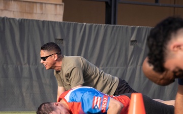 SMMC Ruiz conducts PT with MSG Detachment Baghdad