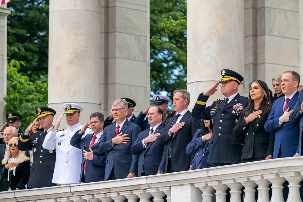 Secretary of the Army, Hon. Dan Driscoll, attends the 157th National Memorial Day Observance at Arlington National Cemeter.