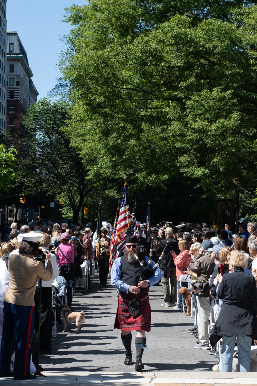 FWNY25; U.S. Marines and Sailors hold Wreath Laying Ceremony