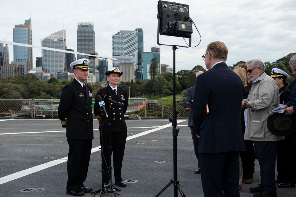 Blue Ridge and Royal Australian Navy Talk with Australian Media