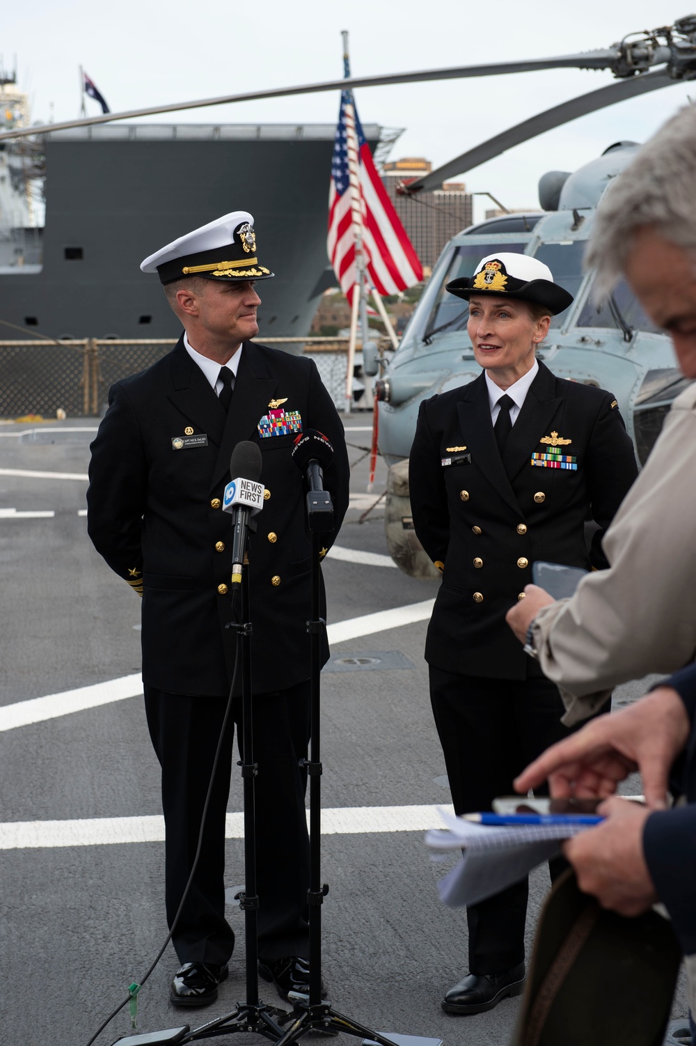 Blue Ridge and Royal Australian Navy Talk with Australian Media