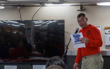 Sailors observe Memorial Day on the USS America (LHA 6)