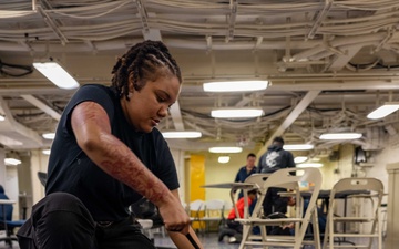 Sailors conduct Tactical Combat Casualty Care training aboard USS America (LHA 6)