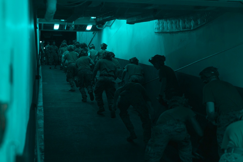 Medical Drill Aboard Iwo Jima