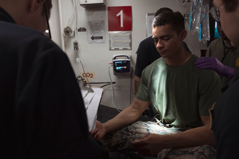 Medical Drill Aboard Iwo Jima