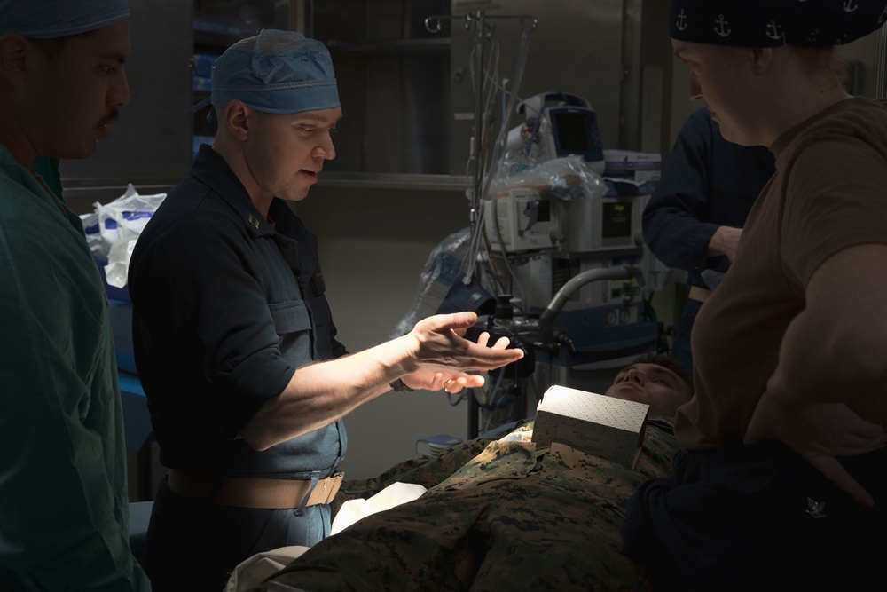 Medical Drill Aboard Iwo Jima