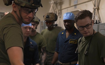 Medical Drill Aboard Iwo Jima